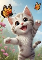 Kätzchen im Lächeln