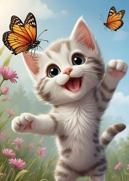 Kätzchen im Lächeln