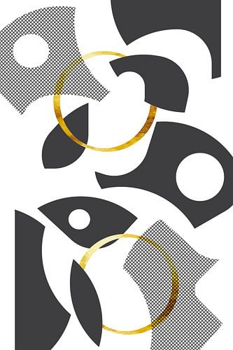 Abstracte uitsnede Nr. 1 | goud