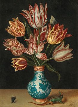 A still life with parrot tulips in a Wan-Li vase, Circle of Ambrosius Bosschaert I