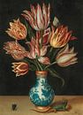 A still life with parrot tulips in a Wan-Li vase, Circle of Ambrosius Bosschaert I by Masterful Masters thumbnail