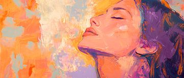 Portrait of a woman with soft colours by Poster Art Shop