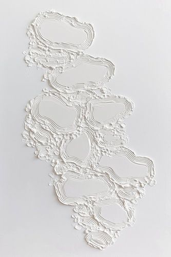 Abstrait organique en blanc