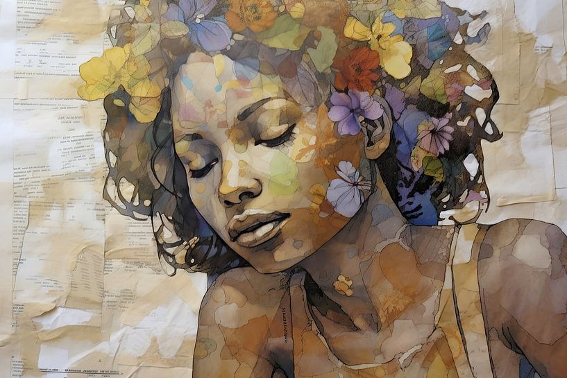 Nova | Modern Portrait Painting by ARTEO Paintings