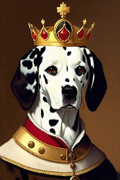 Portrait d'un dalmatien royal sur Maud De Vries