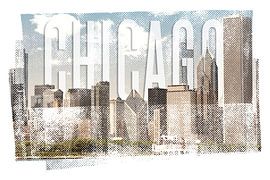 CHICAGO Skyline | Vintage von Melanie Viola