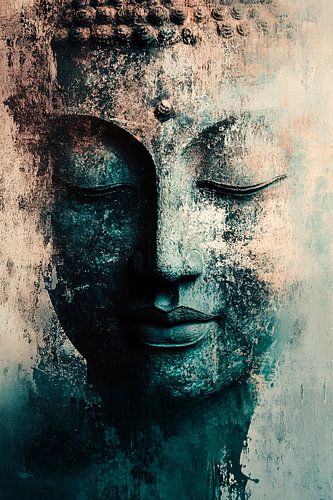 Mystieke Boeddha kunst schilderij