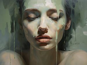 Abstraktes Porträt-Kunstwerk - Moderne Wanddekoration