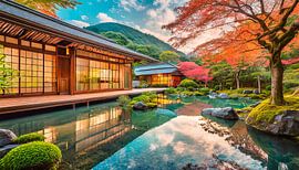 Japan huis met tuin