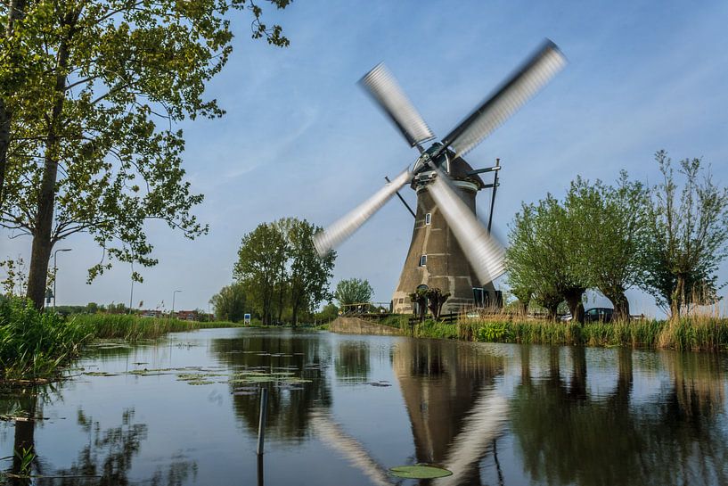 Boezemmolen no. 6, draaiend tijdens de Nationale Molendag van Stephan Neven