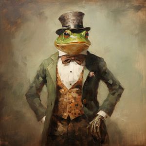 Frosch beim Rauchen