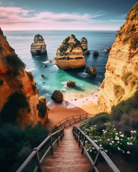 Küste der Algarve von fernlichtsicht
