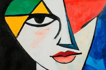 Colourful soul - Geometric mask by Poster Art Shop