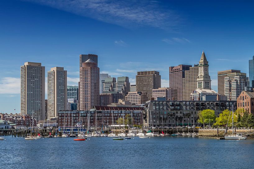 BOSTON Skyline, Noord-Einde En Financieel District  van Melanie Viola