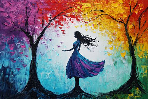 spiritual painting with trees