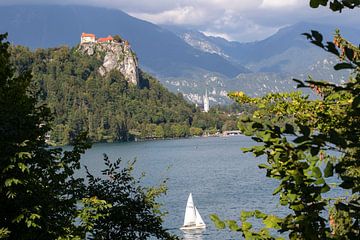 Kasteel bij meer van Bled