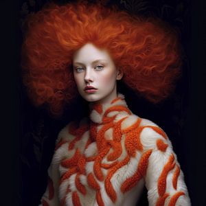 Digitales Kunstporträt "Wenn Kunst auf Mode trifft"