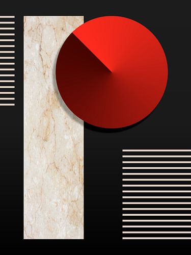 Abstract organic geometric art in earth tones