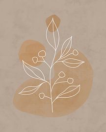 Minimalistische Illustration in warmen Erdtönen von Tanja Udelhofen