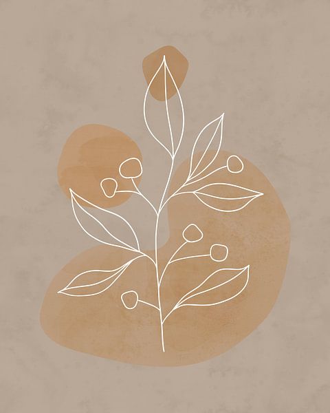Minimalist illustration in warm earth tones by Tanja Udelhofen