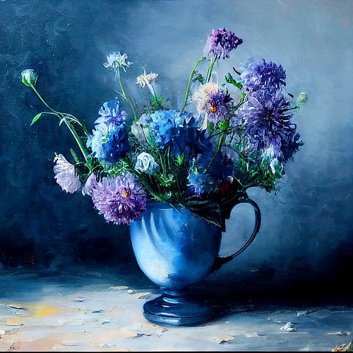 Still life of a lush bouquet of flowers. Part 4