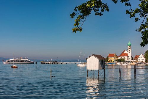 Excursie stoomboot in Wasserburg aan de Bodensee
