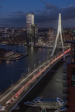 Rush hour Erasmus bridge Rotterdam by AdV Photography
