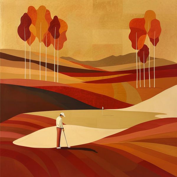 Golf - Golfer von Poster Art Shop