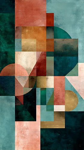 Abstract mozaïek uit het midden van de vorige eeuw