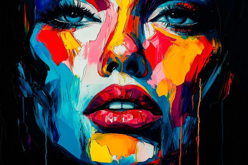 Colourful portrait of emotions by Poster Art Shop