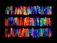 Art numérique - fragments colorés en mouvement