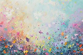 Field of flowers Impressionism by Wonderful Art
