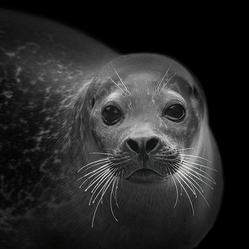 Portret van een jonge gewone zeehond