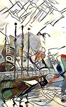 Kandinsky ontmoet Hamburg #1 van zam art