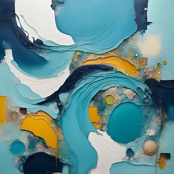 Abstract schilderij in de kleuren