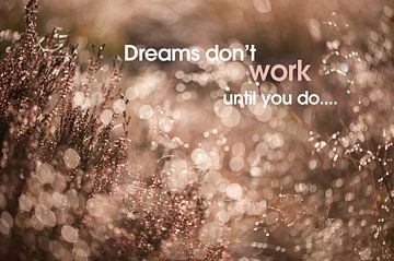 Quote: Dreams don't work until you do... van Andrea Gulickx