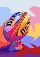 Rugbyball Pop Art