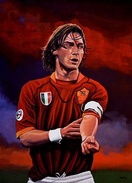 Peinture de Francesco Totti sur Paul Meijering