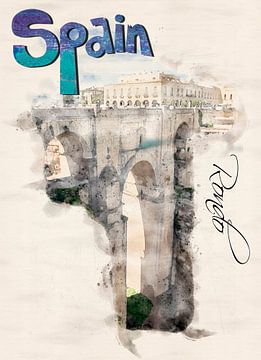 Stylized poster in a watercolor style. by Ariadna de Raadt-Goldberg