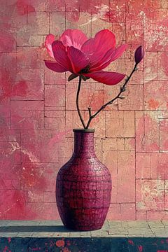 Crimson Mirage Segeltuch von Kunst Laune