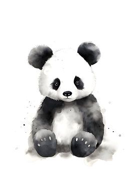 Panda für Kinderzimmer von Moody Mindscape