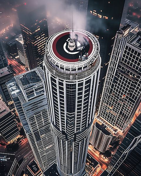 Los Angeles bei Nacht von fernlichtsicht