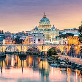 Coucher de soleil sur Rome sur Manjik Pictures