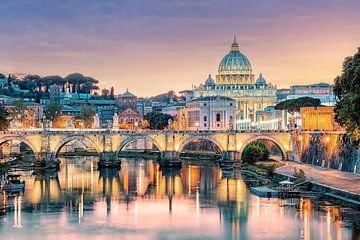 Sonnenuntergang über Rom von Manjik Pictures