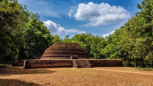 Ancient stupas near Sigiriya in Sri Lanka