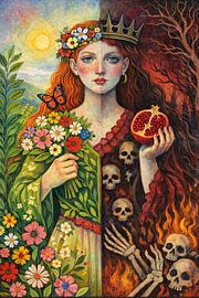 Painting of the Greek goddess Persephone. by Johannes