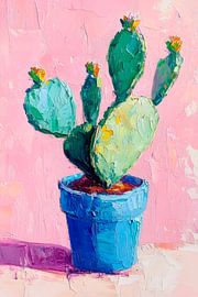Cactus in een pot van Poster Art Shop