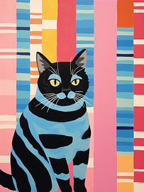Blue Striped Cat by Movingclouds