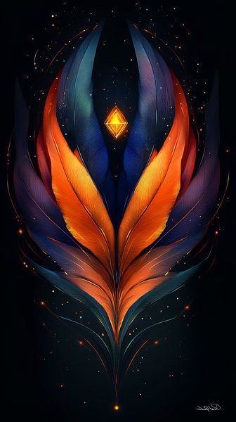 colourful symmetrical figure by Gelissen Artworks