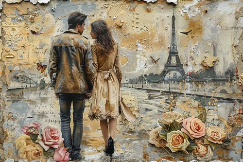 Paris Eiffel Tower - Romantic Cityscape by Joriali photography and paintings